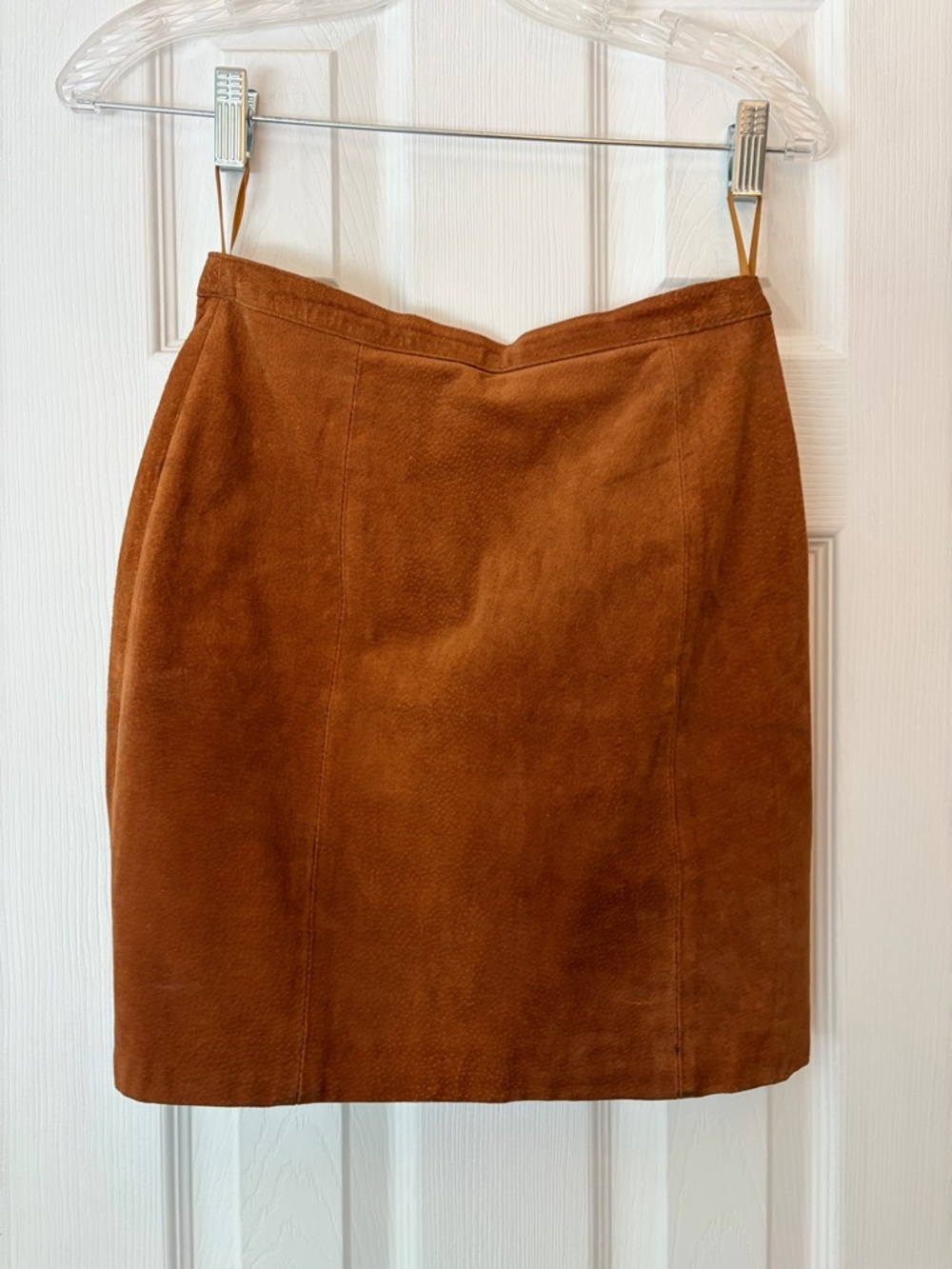 Vintage Suede Mini Skirt in Chestnut Brown